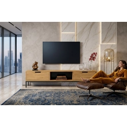 Szafka RTV-47 Drewno Lite Dąb Loft Lakier Rozmiary od 100 cm do 200 cm PREMIUM